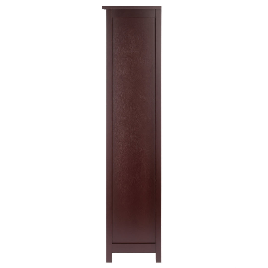 Milan Narrow 4-Section Storage Shelf, Walnut