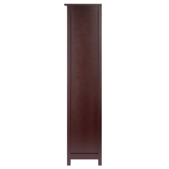 Milan Narrow 4-Section Storage Shelf, Walnut