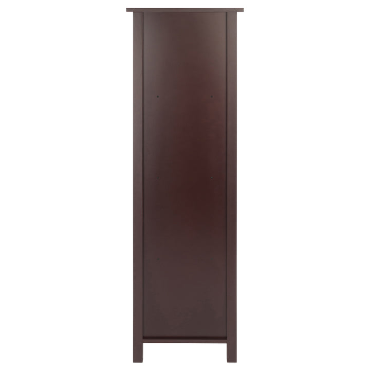 Milan Narrow 4-Section Storage Shelf, Walnut