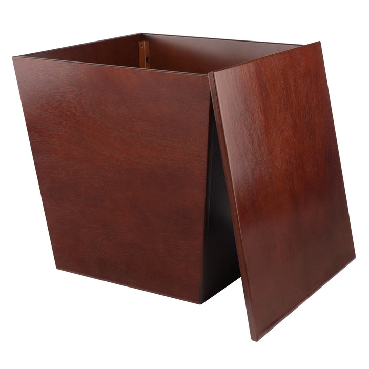 Mezo Storage Cube, Accent Table, Walnut