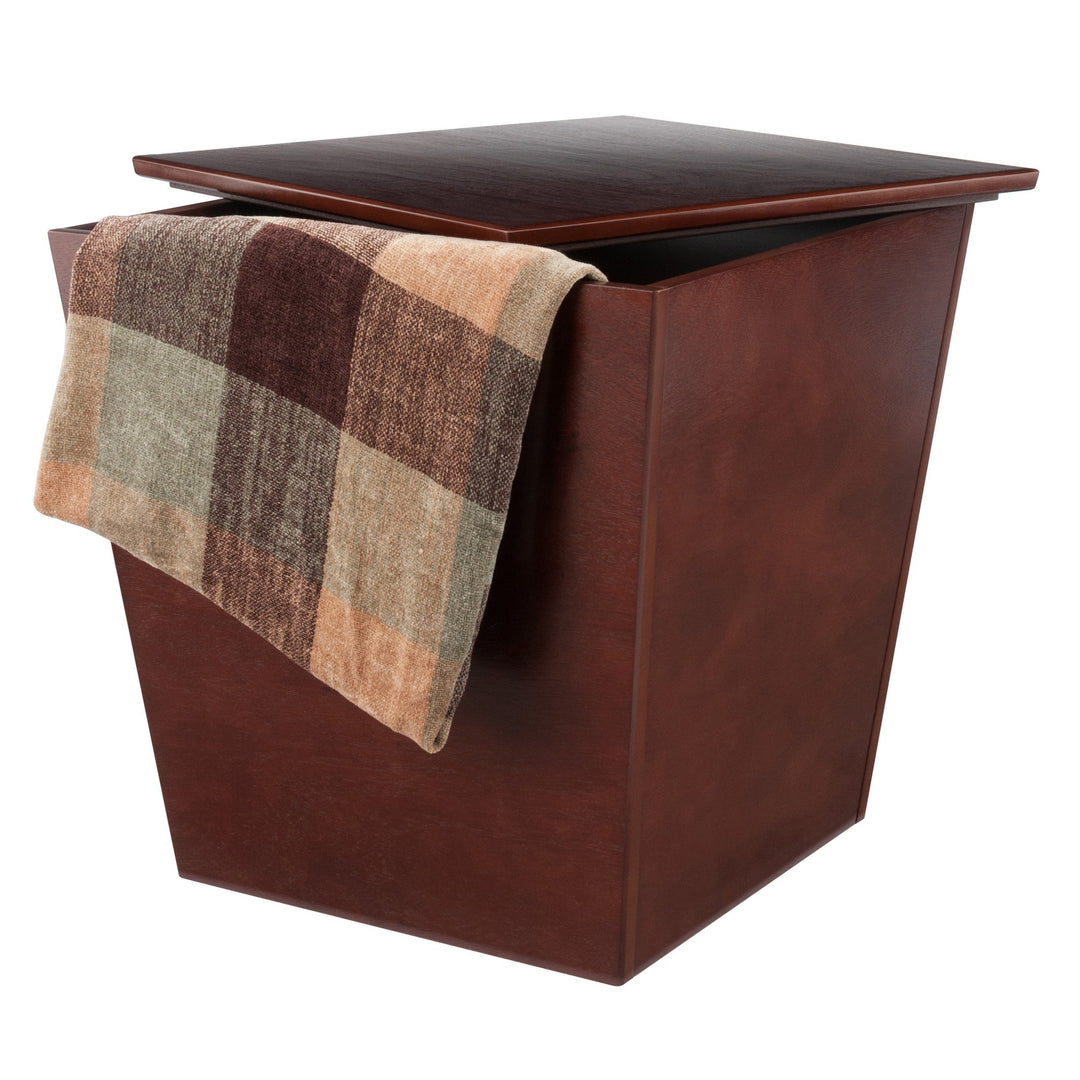 Mezo Storage Cube, Accent Table, Walnut