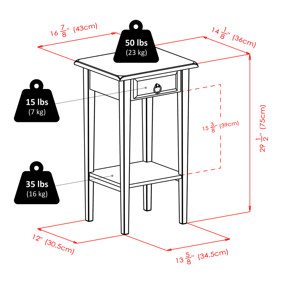 Regalia Accent, Side Table, Walnut