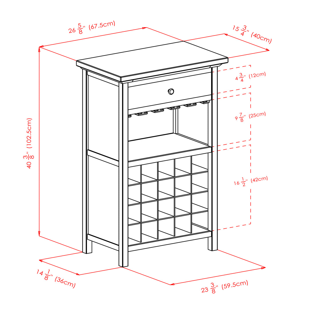 Chablis Wine Cabinet, Walnut