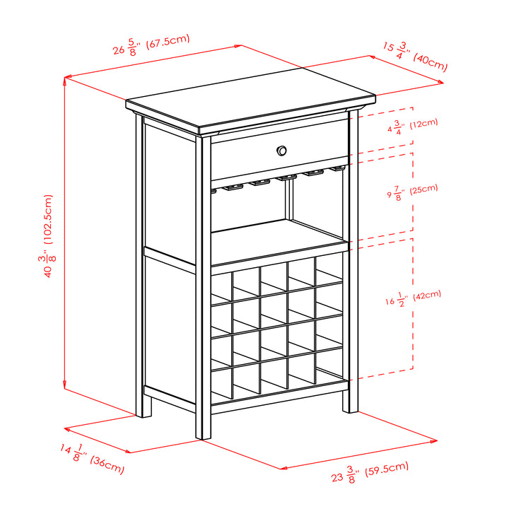 Chablis Wine Cabinet, Walnut