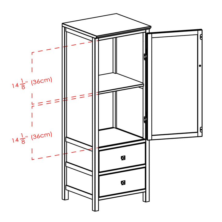 Brooke Jelly 2-Drawer Cupboard, Walnut