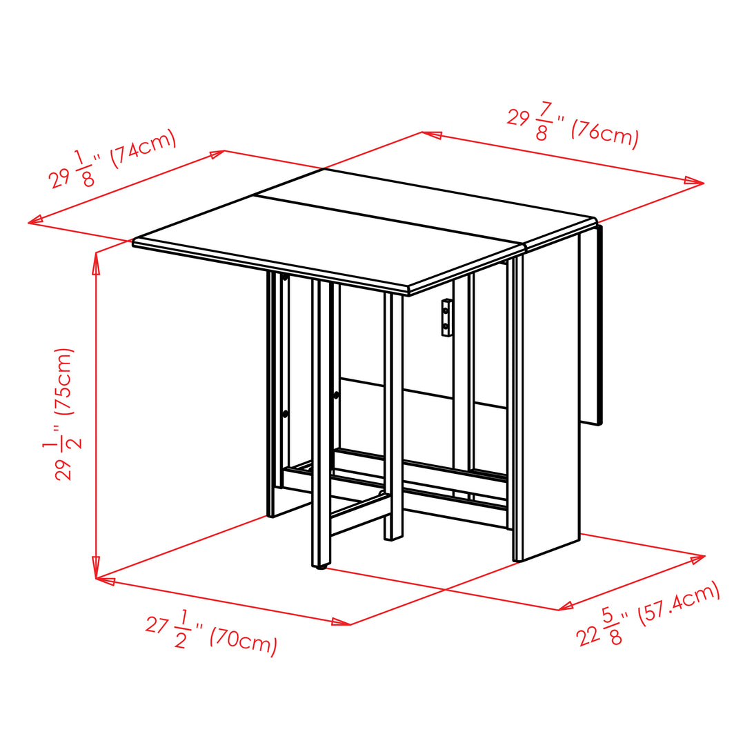 Clara Double Drop Leaf Dining Table, Walnut