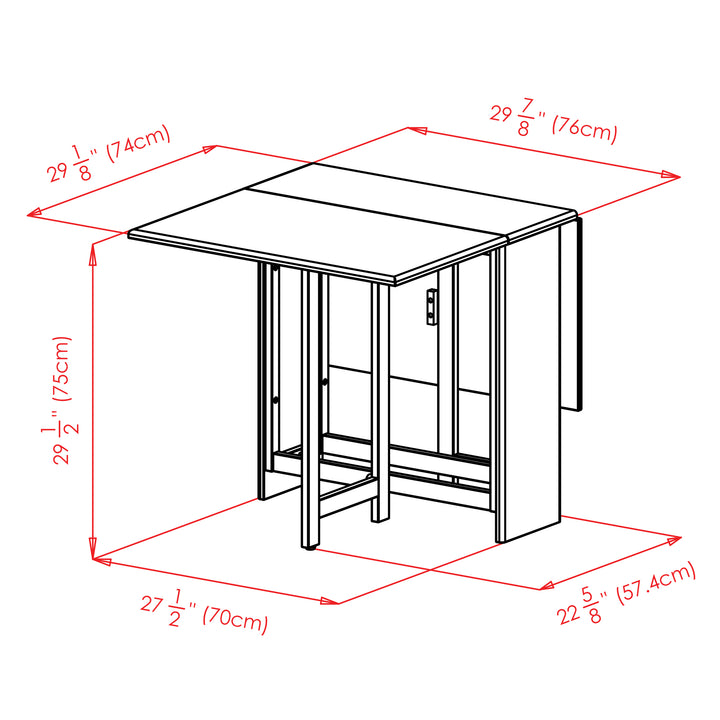 Clara Double Drop Leaf Dining Table, Walnut