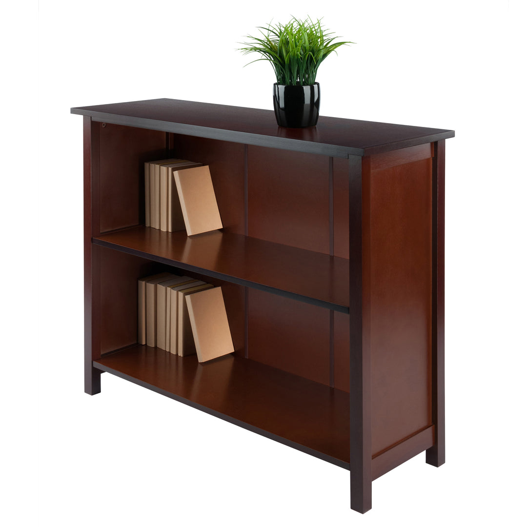 Milan Wide 2-Section Storage Shelf, Walnut