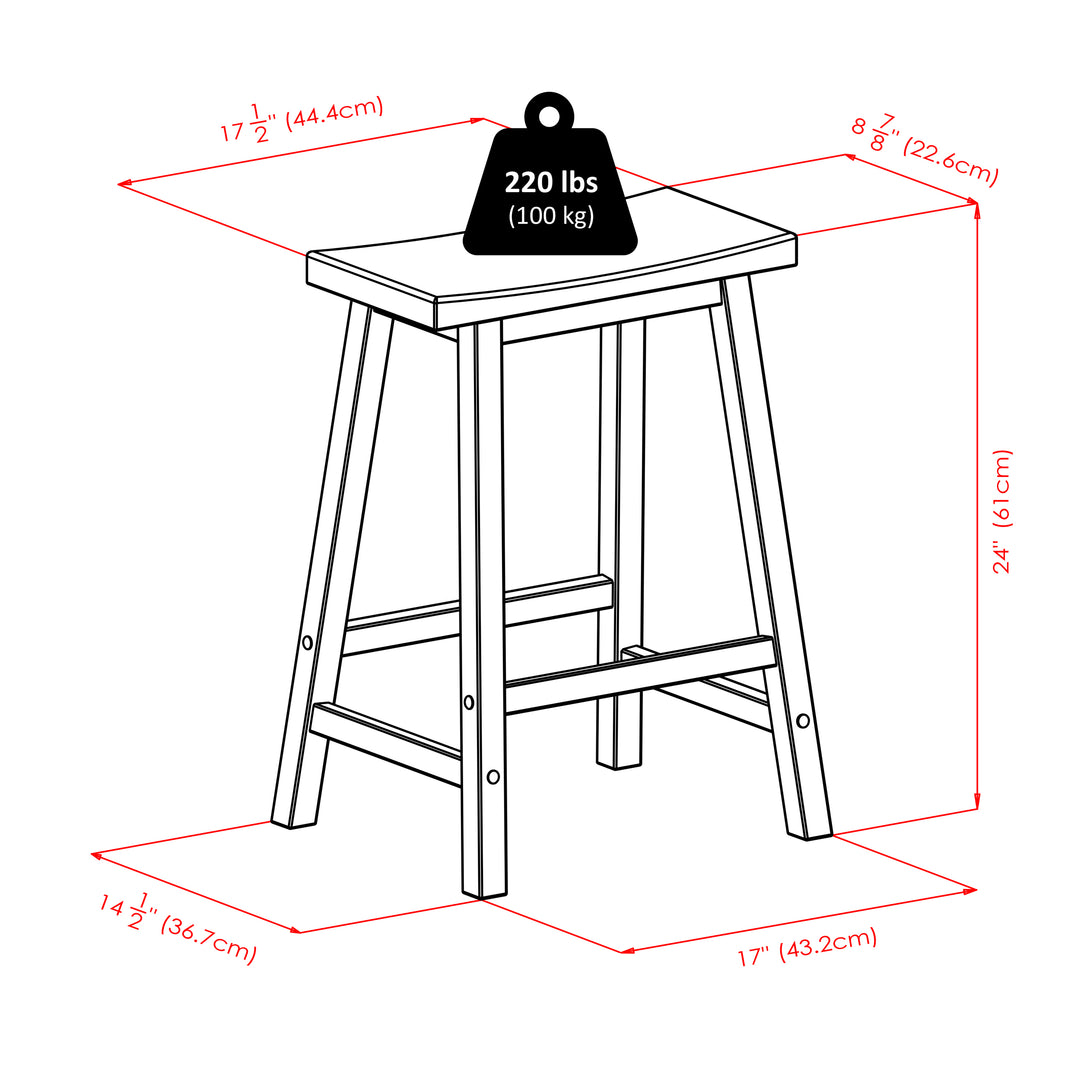 Orlando 5-Pc High Table with Saddle Seat Counter Stools, Walnut