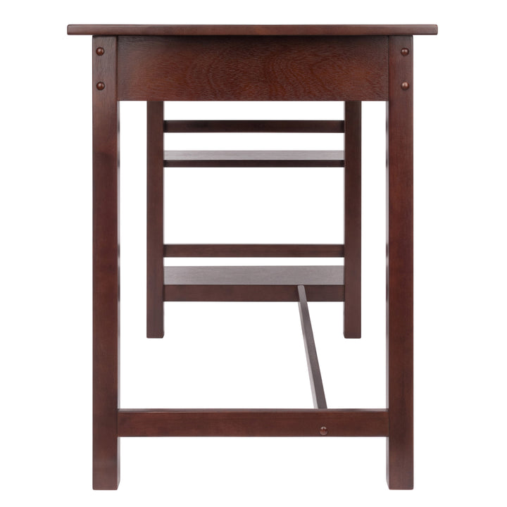 Velda Writing Desk with Shelves, Walnut