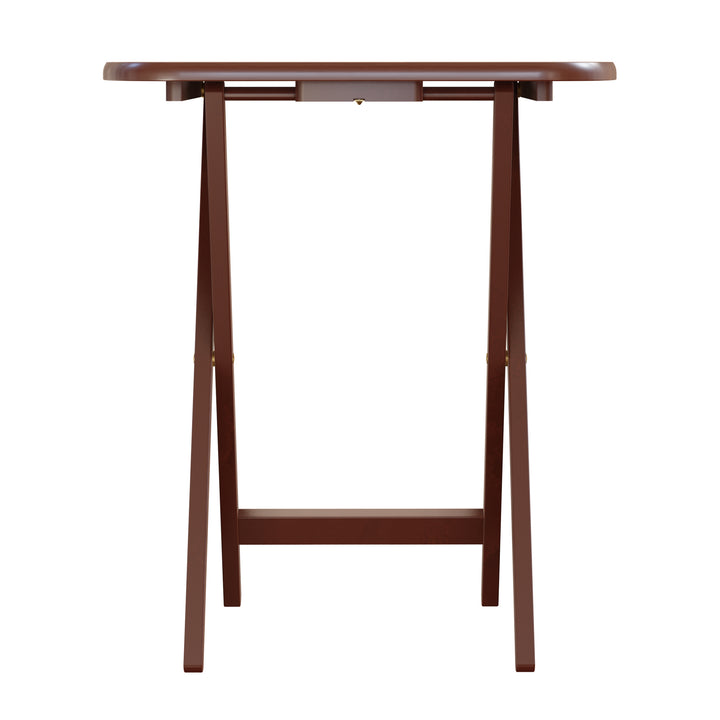 Lucca 5-Pc Snack Table Set, Walnut