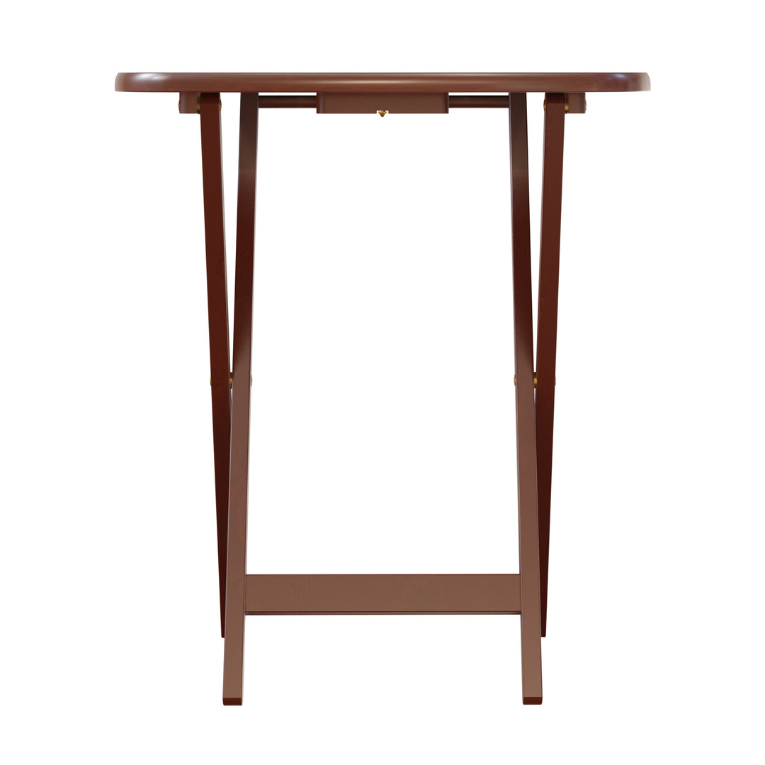 Lucca 5-Pc Snack Table Set, Walnut