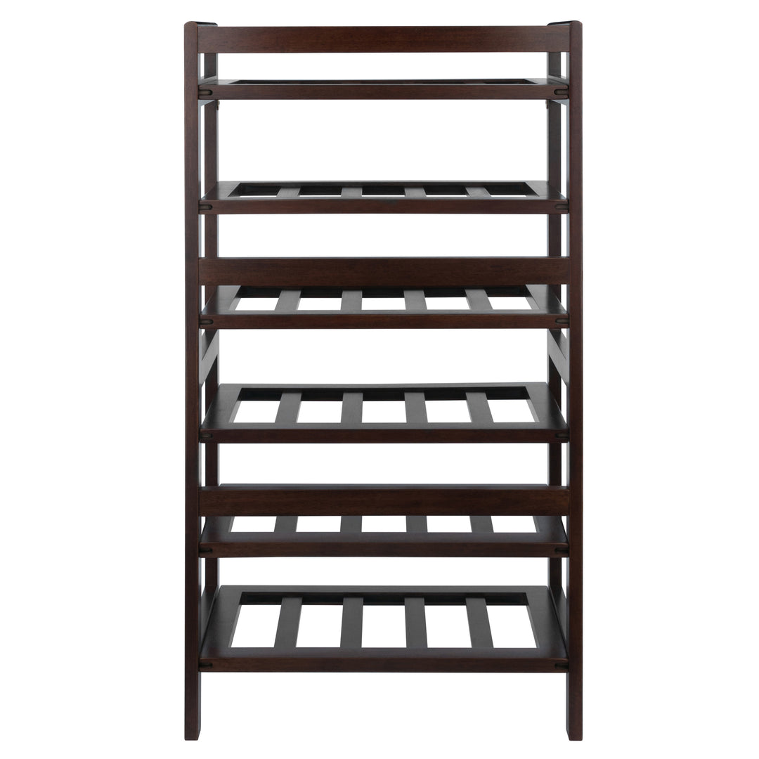 Silvi 30-Bottle Wine Rack, Walnut