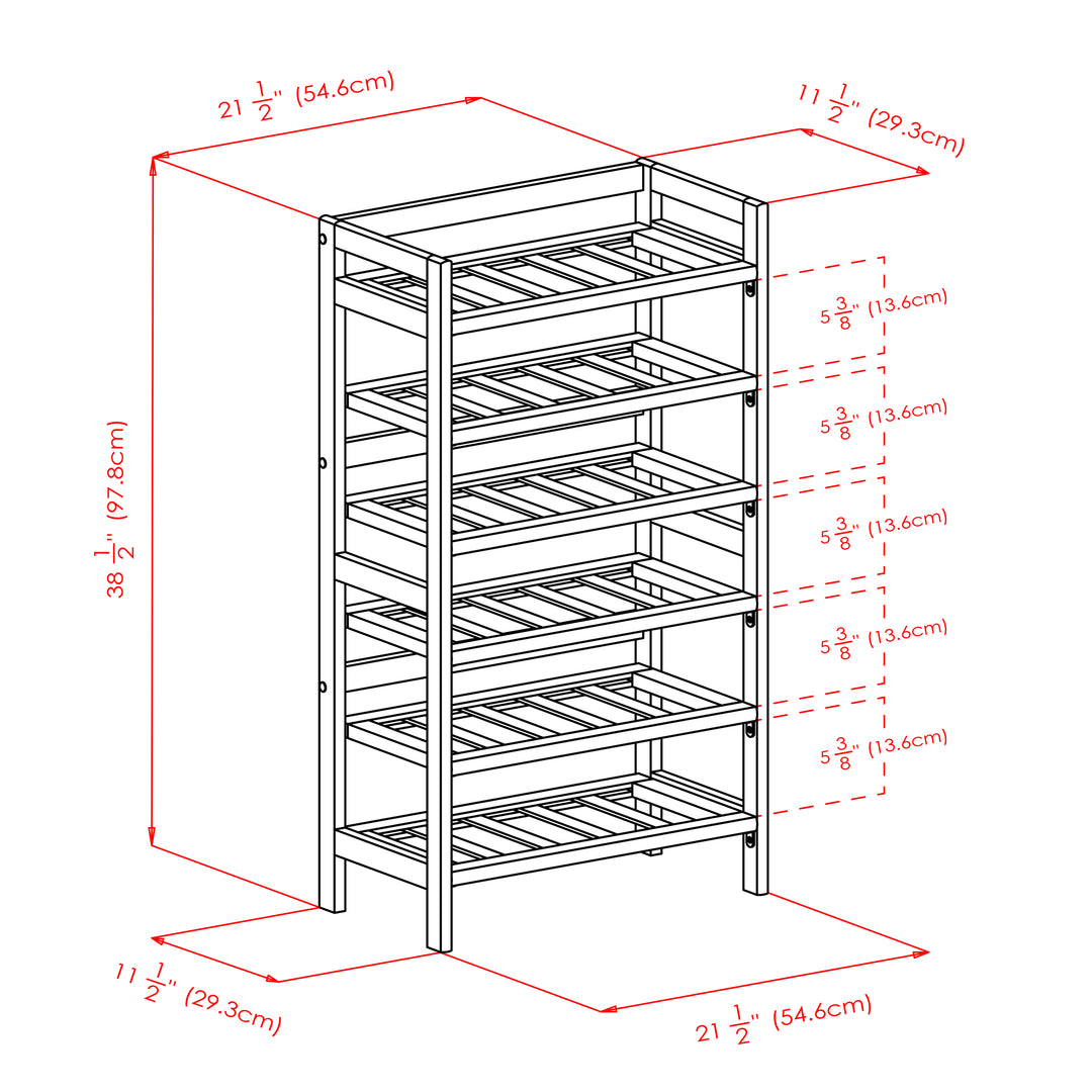 Silvi 30-Bottle Wine Rack, Walnut