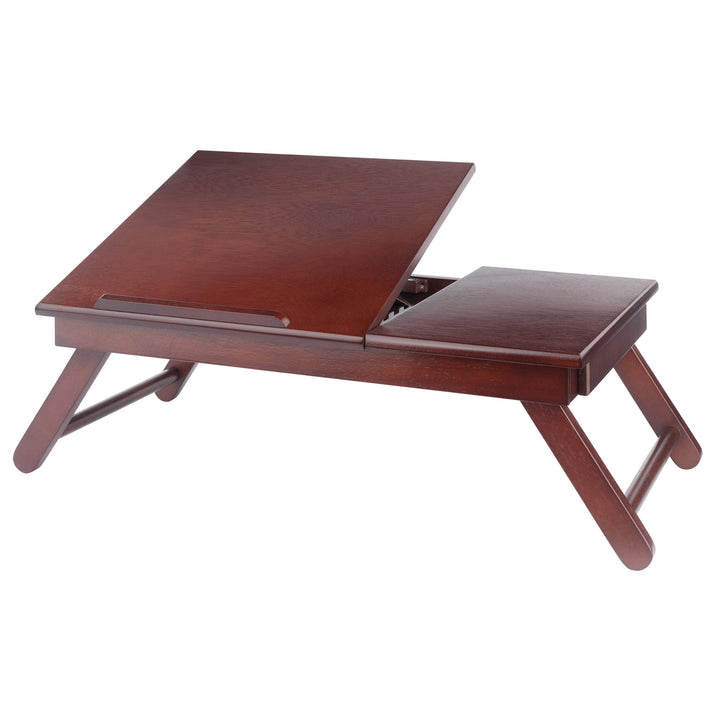 Alden Lap Desk, Tilt Top and Storage, Walnut