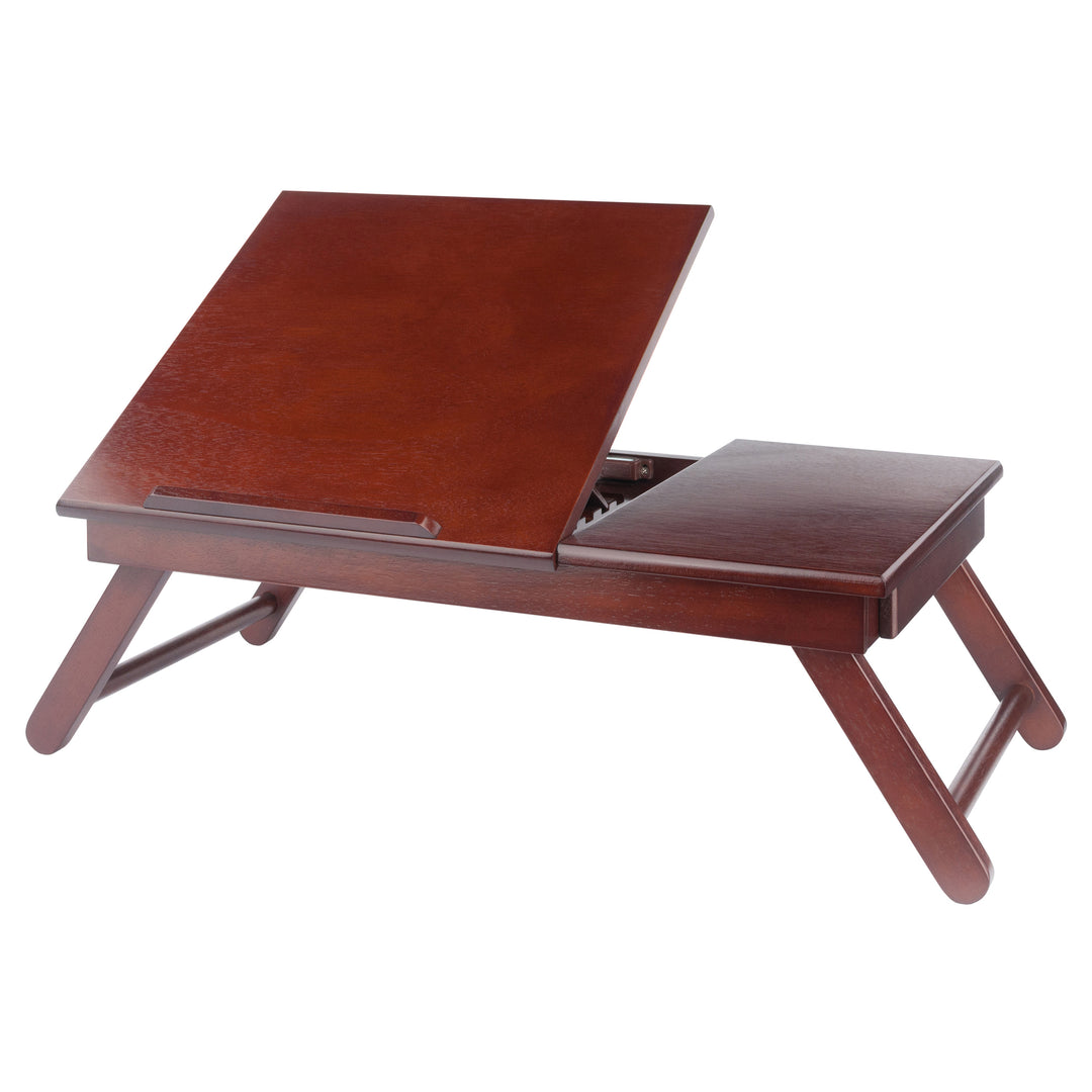 Alden Lap Desk, Tilt Top and Storage, Walnut