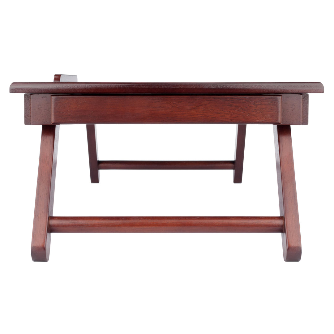 Alden Lap Desk, Tilt Top and Storage, Walnut