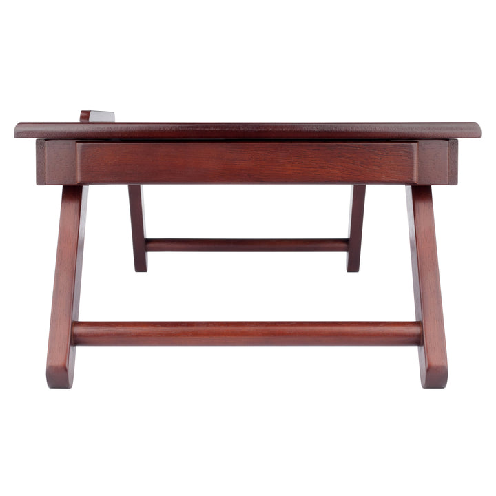 Alden Lap Desk, Tilt Top and Storage, Walnut