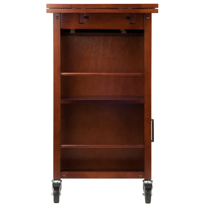 Gregory Extendable Top Kitchen Cart, Walnut