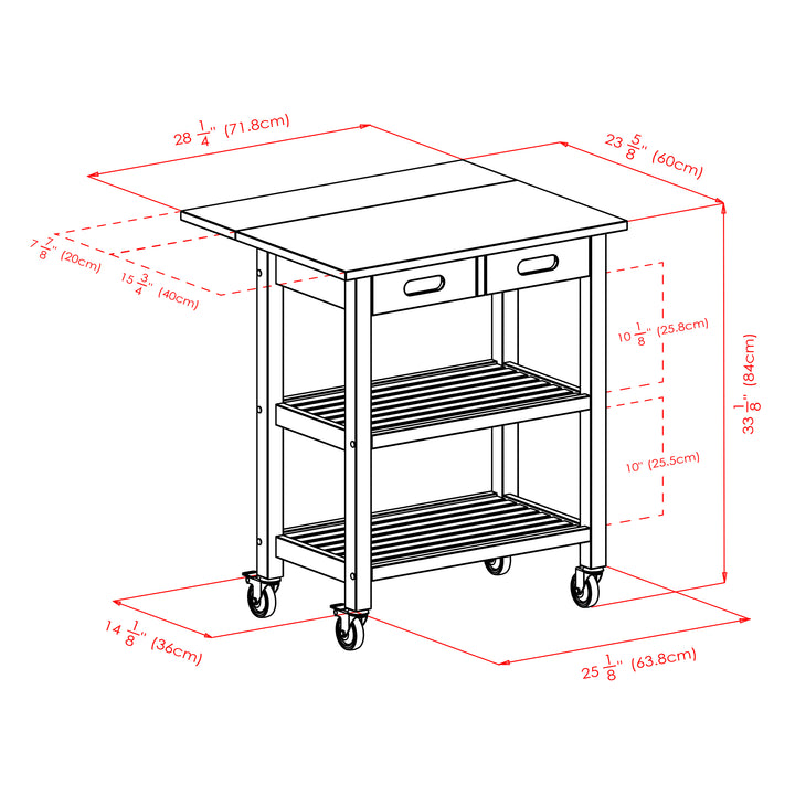 Jonathan Kitchen Cart, Walnut