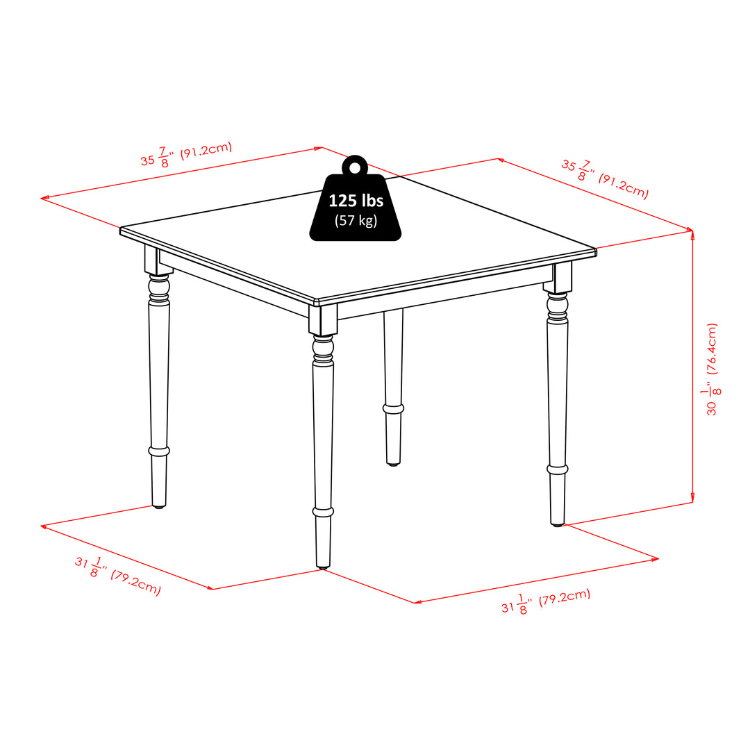 Mornay Square Dining Table, Walnut