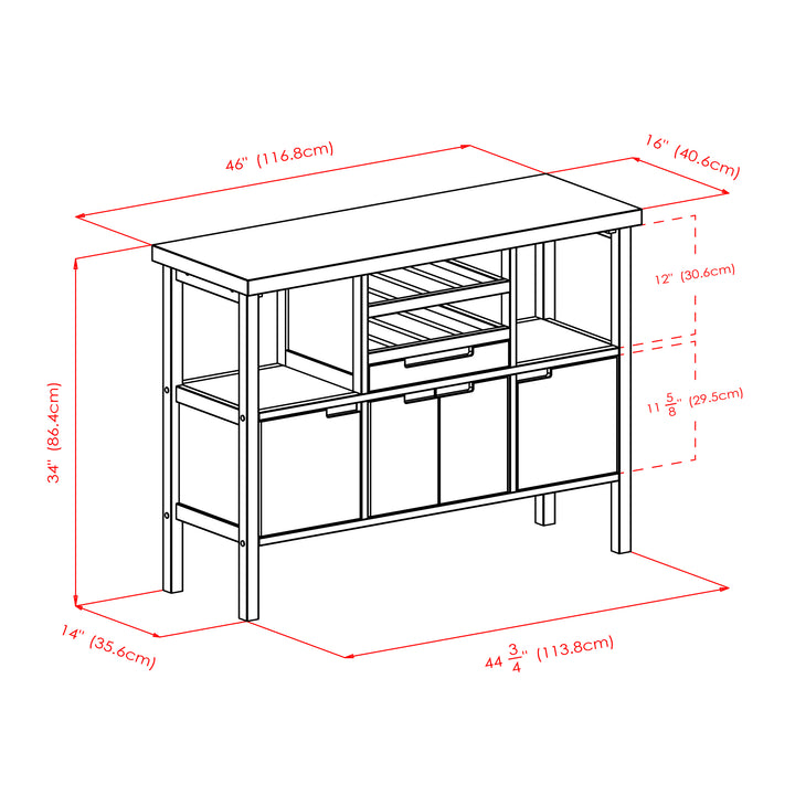 Diego Buffet Cabinet, Walnut