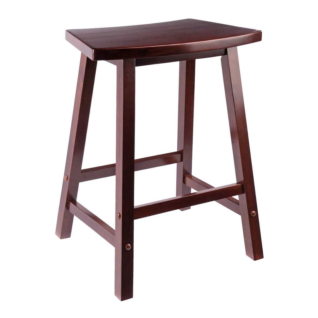 Katashi Fan Shape Counter Stool, Walnut