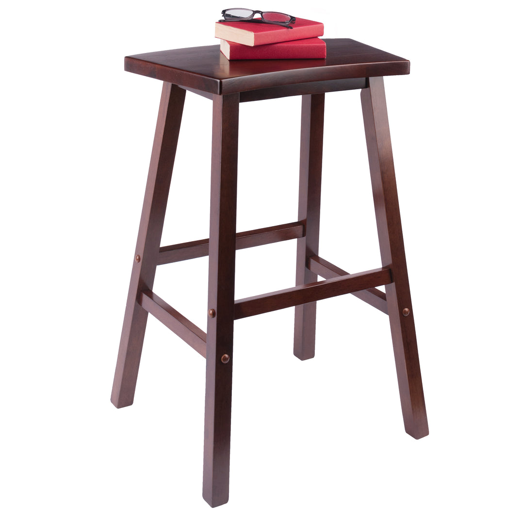 Katashi Fan Shape Bar Stool, Walnut