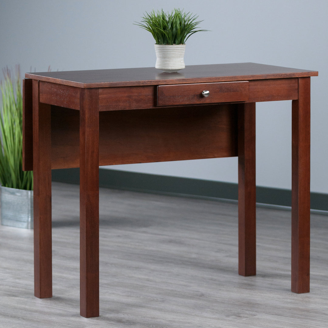 Perrone High Table with Drop Leaf, Walnut