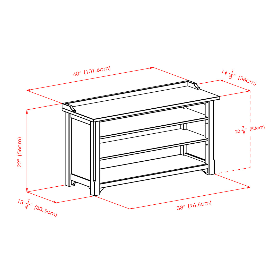 Dayton Storage Hall Bench, Walnut