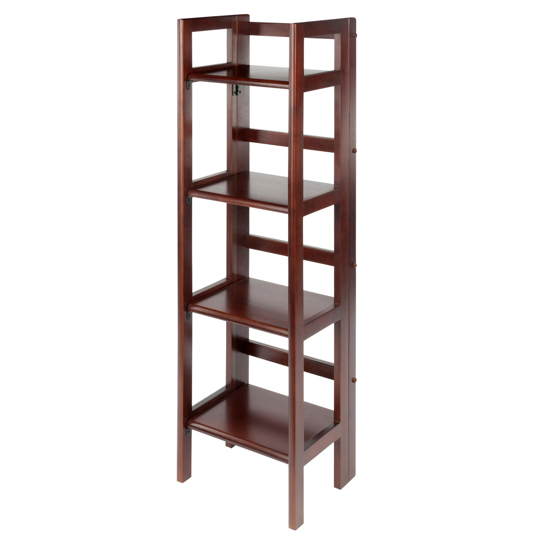 Terry Narrow 4-Tier Foldable Shelf, Walnut