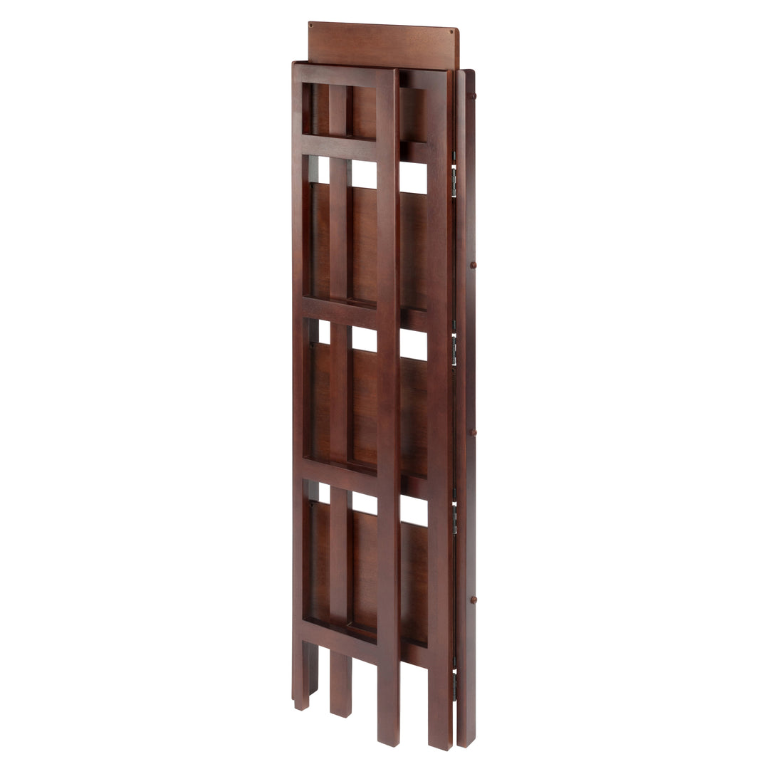 Terry Narrow 4-Tier Foldable Shelf, Walnut