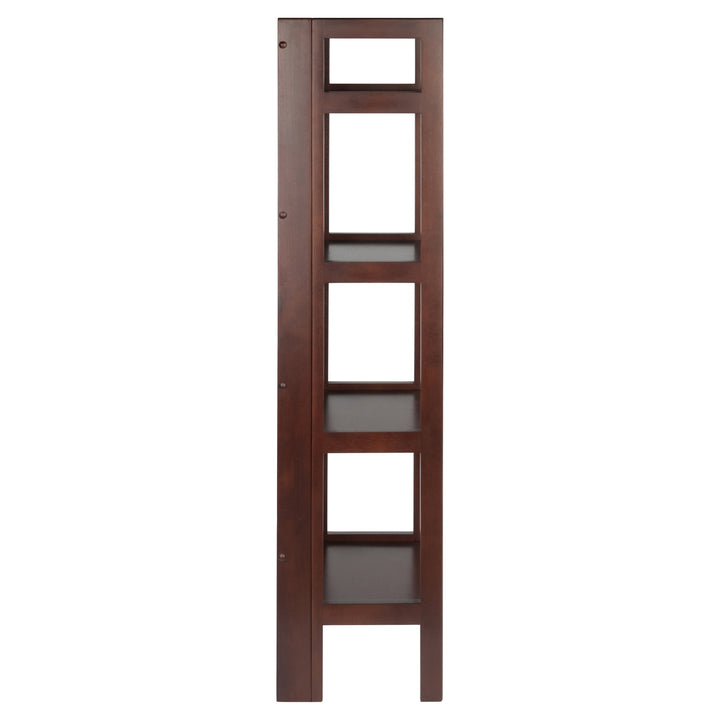 Terry Narrow 4-Tier Foldable Shelf, Walnut