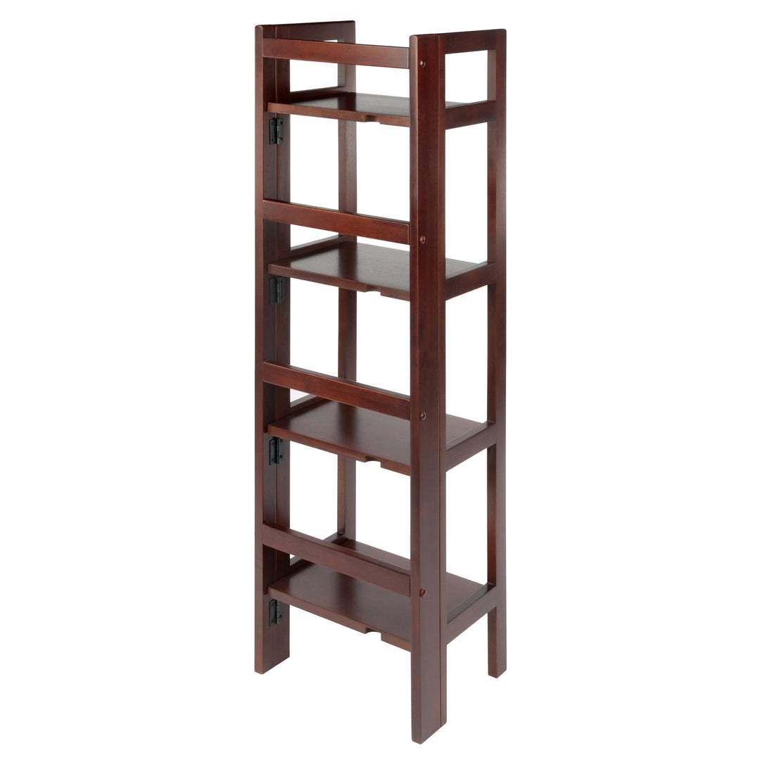 Terry Narrow 4-Tier Foldable Shelf, Walnut