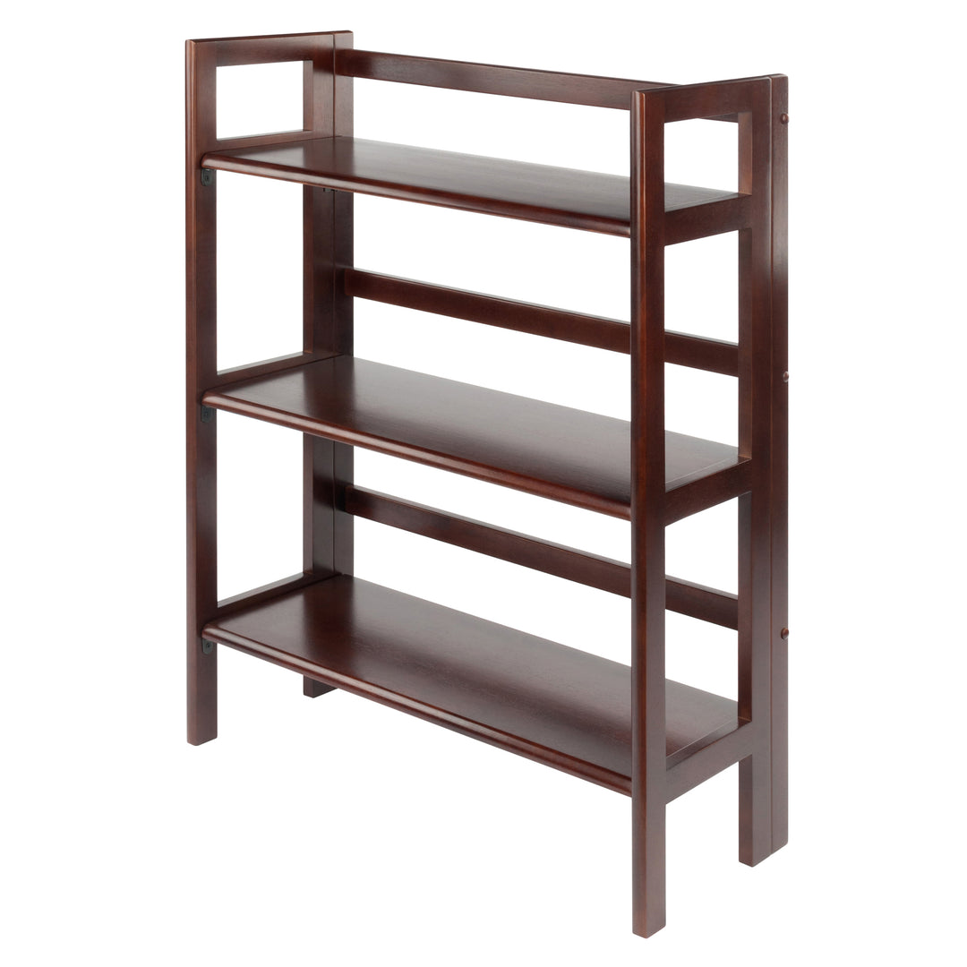 Terry Stackable 3-Tier Foldable Shelf, Walnut