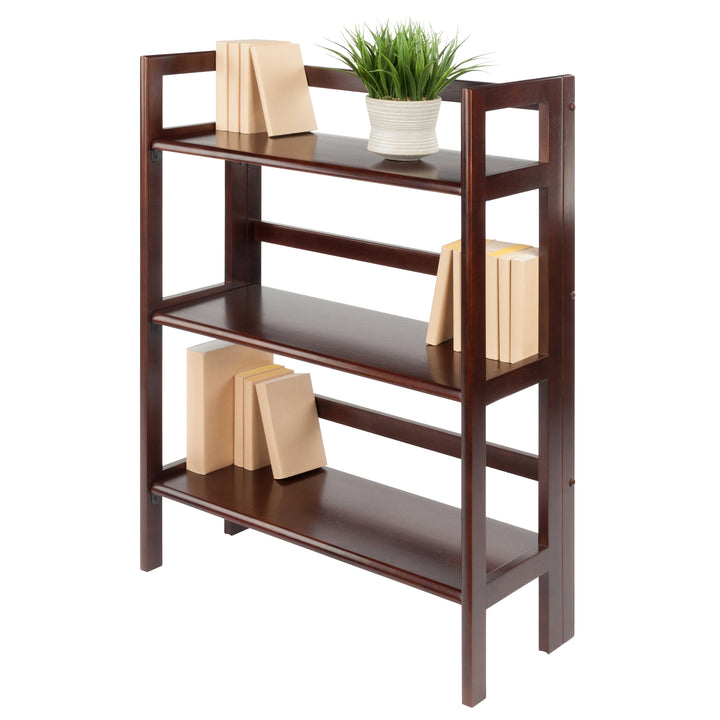 Terry Stackable 3-Tier Foldable Shelf, Walnut