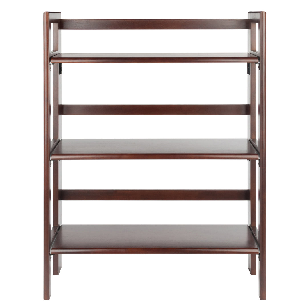 Terry Stackable 3-Tier Foldable Shelf, Walnut